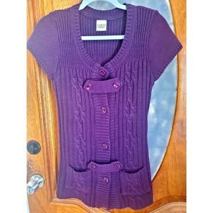 Jarsy Disenos Purple Short Sleeve Sweater Top
